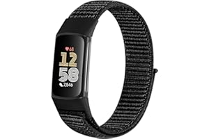 SOiiKE Bracelet de Montre Compatible avec Fitbit Charge 6/Fitbit Charge 5, Bracelet en Nylon de Sport Remplacement Ajustables et Respirants pour Femmes et Hommes
