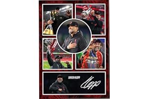 RJR PRINTS Jürgen Klopp – Liverpool signiertes A4-Fotodruck, vorgedruckt, Autogramm, Fußball-Geschenk
