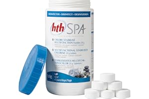 HTH Spa - Chlore stabilisé Multifonction Pastilles 1,2kg