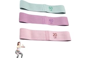 TRACOMPAN 3-Pack Resistance Bands Set with Non-Slip Design for Home Workouts - Perfect for Glutes, Hips, Legs & Full Body Training - Ideal for Yoga, Pilates, Squats & Strength Exercises (Light/Medium/Heavy)