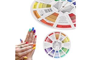 BAOSROY Farbmischrad fürs Malen und Airbrush,Farbkreis,Farbrad,Farbmischrad,Color Wheel,Farbrad Farbscheibe,Farbrad Aquarell,für Malerei,Airbrush-Design und Make-up