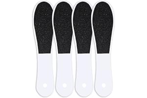 SULIUDAJI Professionale Doppia Faccia Piede File,4 Pezzi Strumenti per Pedicure Professionale Lima Piedi Rimuove la Pelle Morta per la cura dei piedi rimozione Calli e Duroni riutilizzabile