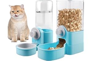 BYZESTY 2 Piezas Bebedero Conejo, Bebedero Hamster, Bebedero Cobaya, Botellas de Conejo Colgantes Sin Gote, Botellas de Agua para Mascotas Roedores Animales Pequeños Chinchillas, Azul