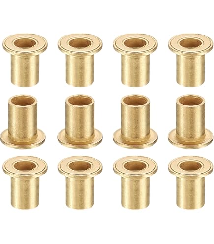 2 Cuscinetti A Boccola Autolubrificanti In Ottone – Foro 16 Mm, Esterno 20 Mm, Lunghezza 12 Mm, Per Movimenti Scorrevoli