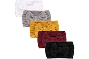 DRESHOW 5 Piezas Bebé Niña Diademas Bebé Hairband de los Bebés Recién Nacidos Diademas de Bebé Diadema Elástica Bebé Niñas Banda Para Cabeza Accesorio