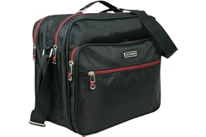 BAG STREET - Arbeitstasche für Männer - Flugbegleiter - Herrentasche - Nylon (Schwarz)