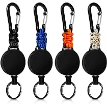 Eekye 1/2/3 PCS Portachiavi Allungabile, Porta Badge Con Porta Tessere, Con Corda In Acciaio Da - Foto 12