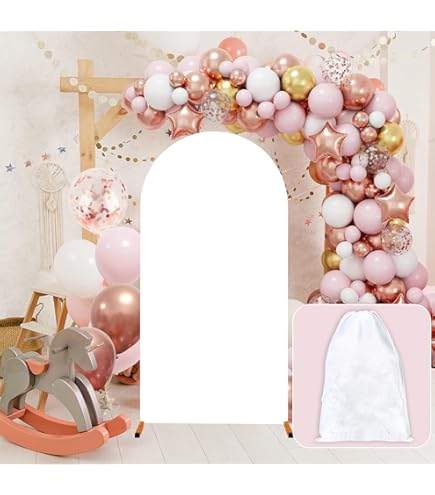 MEHOFOND 3.3x 7ft Yellow Adult Ceremony Sweet Princess Dress Arch Backdrop Round Top Background Arch Frame Suit Birthday Party Wedding Bride Shower Chiara Arch Cover Decorative Photo Props