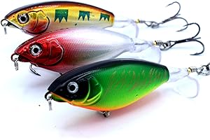 trifyd ® Fishing - Leurre brochet de Surface, Le Pack de 3 ploppers de pêche