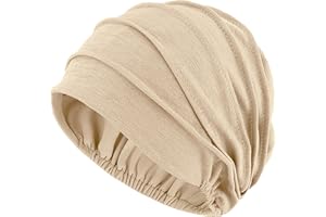 LIMHOO Women's Soft Chemo Beanie Hat Breathable Cotton Slouchy Turban Headwear for Cancer Patients Hair Loss Chemotherapy