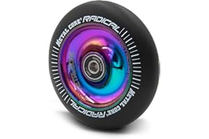 BESTIAL WOLF Metal Core Rueda Radical Black para Scooter Freestyle, Diámetro 110 mm
