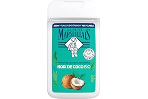 Le Petit Marseillais | Crème de Douche Extra Douce Noix de Coco Bio (flacon de 250 ml) – Gel douche avec 92 % d'ingrédients d'origine naturelle – pH neutre pour la peau et sans colorant