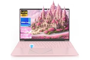 PINSTONE Ordenador portátil de 15,6 Pulgadas, 16 GB de RAM, 512 GB SSD PC portátil Quad Core N95 Computer, Soporte para Ordenador portátil Touch ID, WiFi, BT4.2, retroiluminación del Teclado