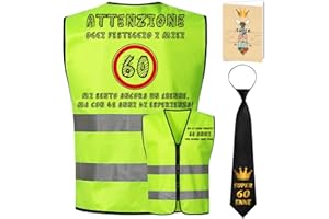 Toctax 18/30/40/50/60/70/80 Anni Compleanno Uomo Donna,Gilet divertente,cravatta personalizzata,biglietto di auguri di compleanno