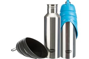 Trixie Butelka na Napoje z Dzbankiem, Stal Nierdzewna/Tworzywo Sztuczne, Srebrna/Czerwona, 0,75 l