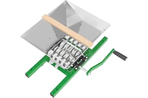 ‎WILTEC Wiltec Fruit Mill with 7 L Funnel and Hand Crank Fruit Shredder Easy to Clean for Juicer Fruit Press for Making Juice Spice or Must