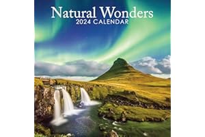 ROCHLI 2024 Natural Wonders 12" x 12" Square Hanging Wall Calendar - No Plastic - Stunning, Breathtaking, Nature, Phenomenon, Planner, Organiser, Home, Family, Schedule, Agenda, Gift