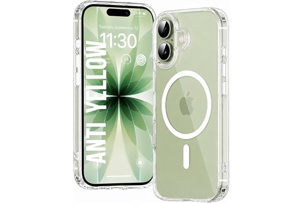 DIZORO Crystal Clear Magnetic Compatible with iPhone 17 Case with Anti-Yellow Anti-Scratch Shockproof Transparent Cover