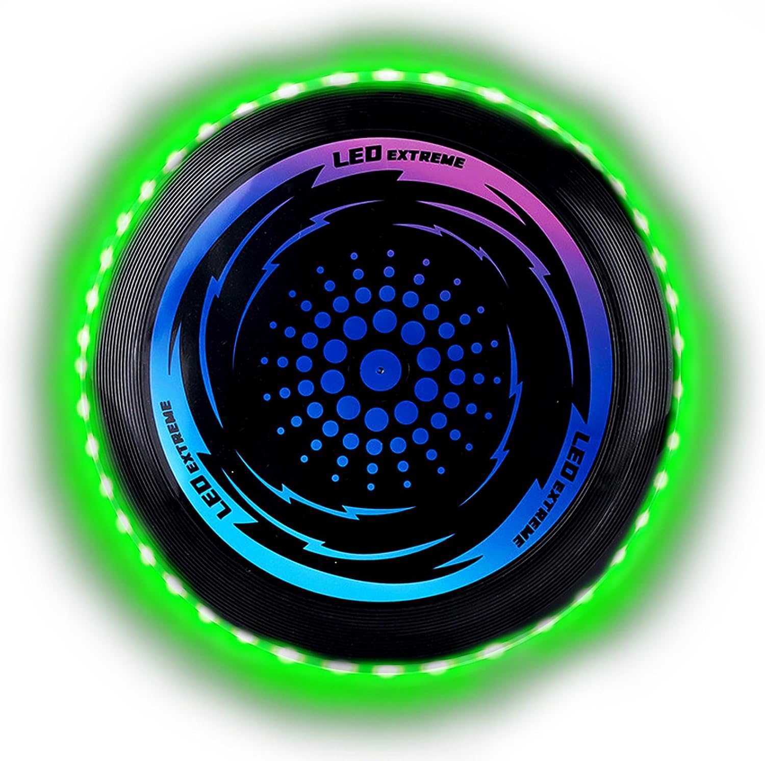 HUIKUANGEU Disco Volador Iluminado led,Night Glow Frisbee Organic Ultimate con 49 LED,Frisbee de Competición Funsport,Disco Ultimate Frisbee para Adultos Niños Actividades al Aire Libre en Familia.