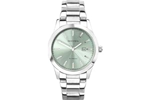 Sekonda Taylor Ladies 34mm Quartz Watch with Analogue Date Display, and Silver Stainless Steel Strap