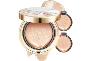 ‎CATKIN CATKIN Creme Foundation, Puder Foundation mit hoher Deckkraft Langanhaltendes Gesichts Make-up + Zwei Refill - 13 g x 3 Natürlich (C02)