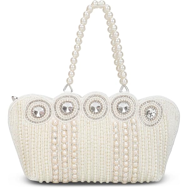 Party Clutch Purses For Women XINNI Women Shell Shape Pearl