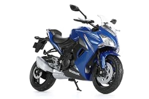 Risopen Die-Cast Motorcycle Model Compatible with Suzuki GSX-S1000F Motor Bike Toy 1:18 Motorcycle Toy Gift Collection for Child Adults (Blue)