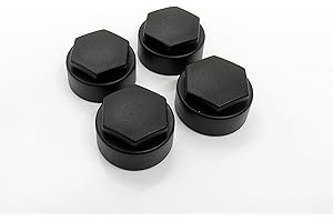 Partsdealers Locking Nut Bolt Cover Caps For Vauxhall Astra Zafira C Mokka Insignia B, Crossland, Grandland 2010-2025 x4 (Black)