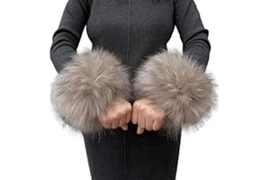 Katutude Polsino in pelliccia sintetica morbida da donna, polsino in pelliccia sintetica, polsino da polso, per donne e ragazze