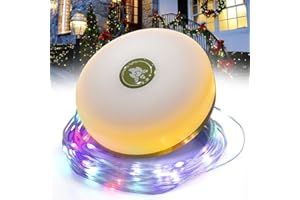 Luz de Camping ELLASAY para Exteriores: Guirnalda LED Retráctil de 9 m Impermeable - Luz Portátil Recargable para Tiendas de Camping /Senderismo/Mochilero/Jardín - Que no se Enreda y Fácil de Guardar