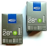 Schwalbe - 2 x camera d’aria AV17 AV 17 per pneumatici 28 x 1,2 – Valvola Auto 1,75 28/47 – 622 28”