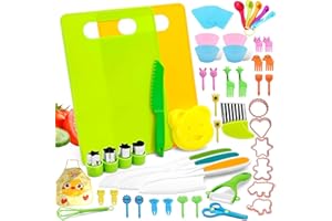 ANPOLE Toddler Knife Set - 54 Pcs Kids Knife Set For Chopping, Mini Chef Knife Set For 2 3 4 5 6 7 8 9 10 Year Old Girl Boy Gift