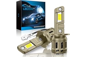 Sycreek Bombillas H3 LED,Mejorar 80W 28000LM 6500K,1:1 Mini Diseño para el Coche Kit de Reemplazo Halógeno,2 H3 LED
