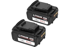 AKKOPOWER 5.0Ah DCB184 Replacement Battery 18V XR Replace Battery for Dewalt 18V Battery Lithium Compatible with Dewalt DCB200 DCB184 DCB180 DCB182 DCB181 DCB181-XJ Battery with LED Indicator-2Pack