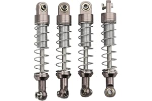 DIOCHE Ammortizzatore Auto Rc Ammortizzatore Rc 60Mm Lega Di Alluminio 2 Paia Ammortizzatore In Lega Di Alluminio 60Mm Parti Di Modifica Auto Rc Per Modelli Wpl C14 C24 Mn D90 99S (Titanio)