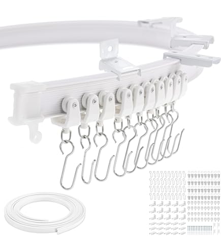 Curtain Track Rollers Plastic Twin Wheeled Carriers 11.5mm Dia 30 Pcs - White - Bed Bath