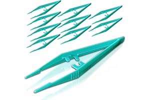 Paquete de 10 pinzas de plástico desechables RE-GEN, ideales para salud y belleza, primeros auxilios, artes y manualidades médicas
