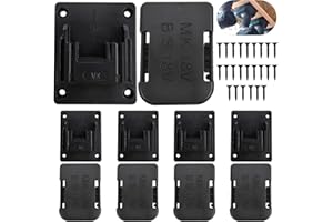 JIDRMC 10 sztuk wkrętaków akumulatorowych 14 V-18 V, zestaw uchwytów narzędziowych, do wkrętarki akumulatorowej, uchwyt ścienny, uchwyt ścienny na akumulator Makita, z 24 śrubami, do uchwytu narzędziowego Milwaukee (czarny)