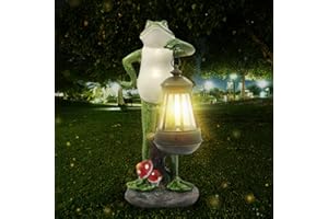 HIAME Décoration de jardin - Figurines solaires - Éléphant - Canard - Statue d'animaux - Décoration pour jardin - Sculpture lumineuse solaire pour l'extérieur - Sculpture en résine - Statues d'animaux