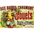 1art1 Vintage Posters XXL Aux Buttes Chaumont, Jouets Et Objets Pour Étrennes, Jules Cheret, 1885 Affiche 120x80 cm