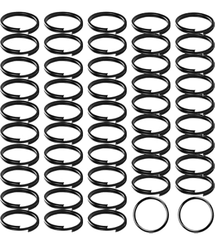 60 stuks sleutelringen, rond, roestvrij staal, platte sleutelringen, splitringen voor knutselen, auto, huis, sleutelaccessoires, 30 mm/28 mm/25 mm/20 mm/15 mm