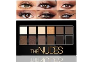 FresFresi Smoky Nude Eyeshadow Palette - Highly Pigmented, Waterproof, Long-lasting Matte & Shimmer Makeup with 12 Brown Shades