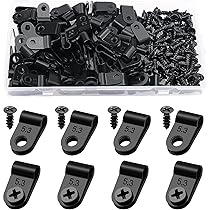 120 Stück Kabelschellen Set - Schwarze Kabelhalter Mit Schrauben