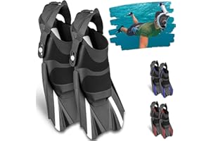 Khroom Kurze Flossen Erwachsene zum Schnorcheln Gr. 36-47 | Verstellbare Kurzflossen Schnorchelflossen Made in Italy - Premium Taucherflossen mit Umhängetasche | Schwimmflossen