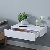 Mensola Con 2 Cassetti Sospesa 80x35x12 Cm | Consolle Da Parete Bianca Per Ingresso E Camera - Foto 5