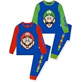 Super Mario Boys Pajamas, Pack Of 2, Kids Gamers Pajamas, Mario Pajamas Sets for Boys