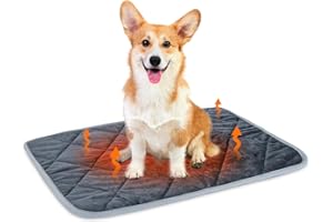 Nobleza Tappetino Autoriscaldante per Gatti e Cani, Coperta Riscaldante Domestici Animali, Lavabile Pad Caldo Eco-Friendly Antiscivolo, Termica Morbido Letto Stuoia, L 70x48cm