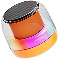 PRSCFUM Portable Bluetooth Speaker, NEW Wireless Speaker with RGB LED Light, Dual Pairing, HiFi Stereo Sound, TF Card Play Support, Mini Portable Speaker for Travel, Outdoor, Party, Beach, Black