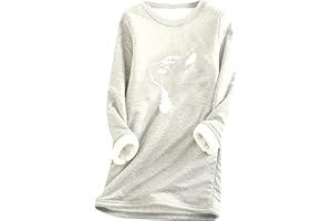 Yming Frauen Winter Nette Chirstmas Pullover Langarm Fleece Gefüttert Tops Plüsch Pullover