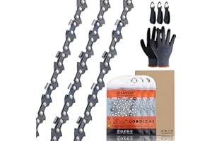 QIAOMIAO Lote de 3 cadenas de motosierra 30 cm 3/8 "LP 1,1 mm 44 eslabones de acción, bajo rebote compatible con Stihl MS170 MS192T - 3610 000 0044